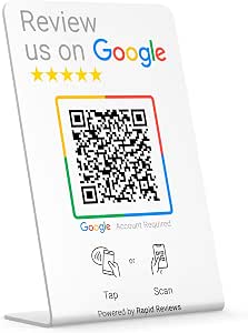 Google Review NFC Stand – White